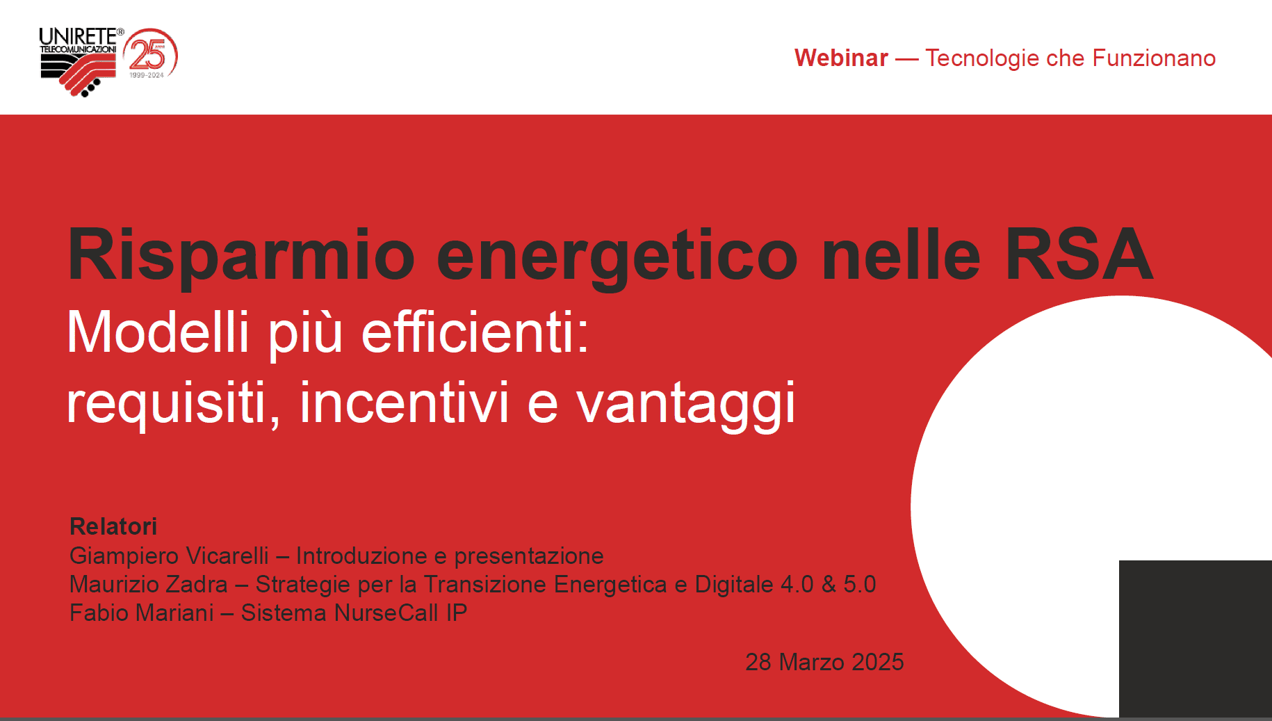 Webinar: Risparmio energetico nelle RSA